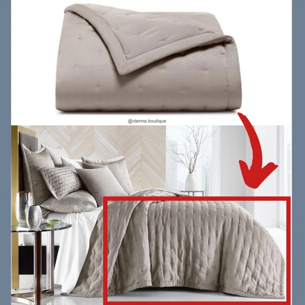 NEW‎ Hotel Collection Honeycomb Full Queen Coverlet